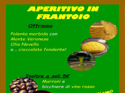 APERITIVO IN FRANTOIO! SABATO 16 NOVEMBRE DALLE 11